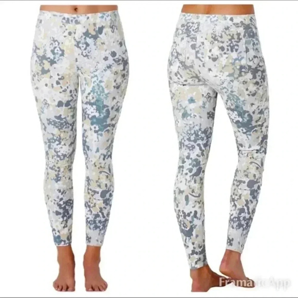 SPANX Jean-ish Ankle Leggings: Abstract Floral size XL - Picture 1 of 8
